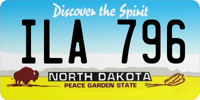 ND license plate ILA796