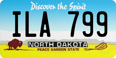 ND license plate ILA799