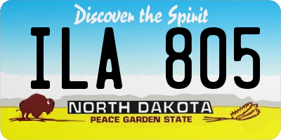 ND license plate ILA805