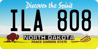 ND license plate ILA808