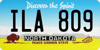 ND license plate ILA809