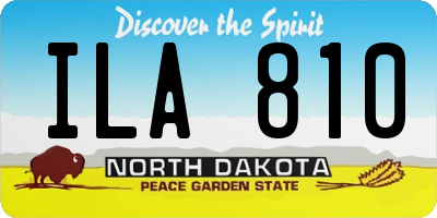 ND license plate ILA810