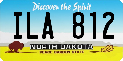 ND license plate ILA812
