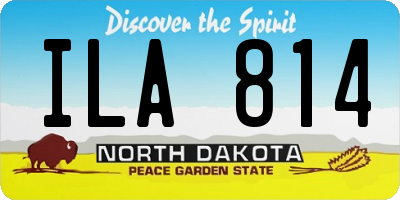 ND license plate ILA814