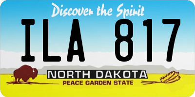 ND license plate ILA817