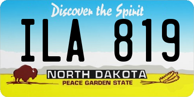 ND license plate ILA819