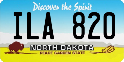 ND license plate ILA820