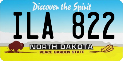 ND license plate ILA822