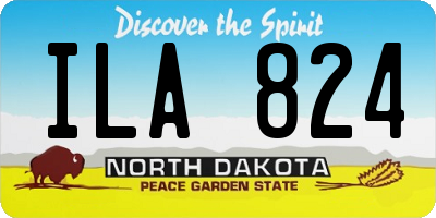 ND license plate ILA824