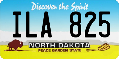 ND license plate ILA825