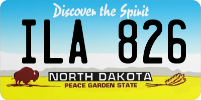ND license plate ILA826