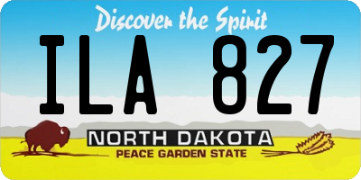 ND license plate ILA827
