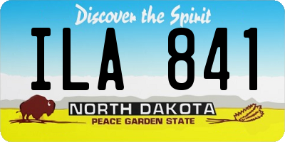 ND license plate ILA841