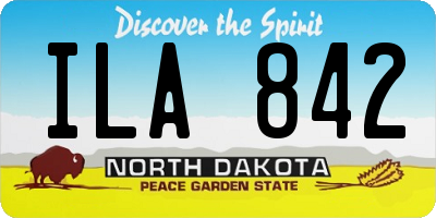 ND license plate ILA842