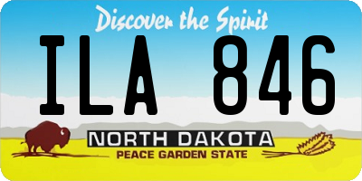 ND license plate ILA846