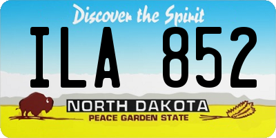 ND license plate ILA852