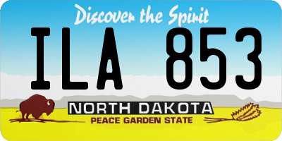 ND license plate ILA853