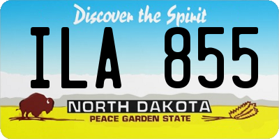 ND license plate ILA855