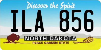 ND license plate ILA856