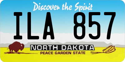 ND license plate ILA857
