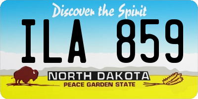 ND license plate ILA859