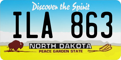 ND license plate ILA863