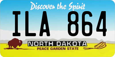 ND license plate ILA864