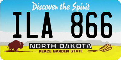 ND license plate ILA866
