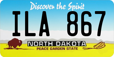 ND license plate ILA867