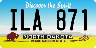 ND license plate ILA871