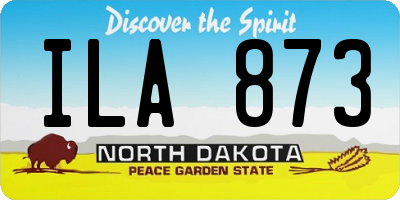 ND license plate ILA873