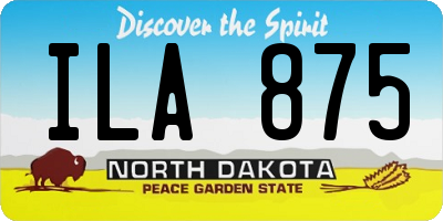 ND license plate ILA875