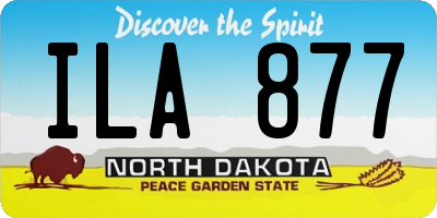 ND license plate ILA877