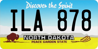 ND license plate ILA878