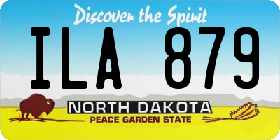 ND license plate ILA879