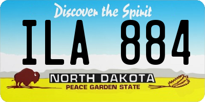 ND license plate ILA884