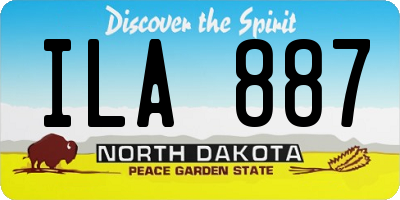 ND license plate ILA887