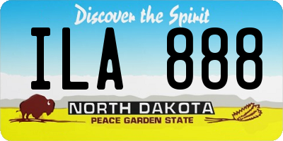 ND license plate ILA888
