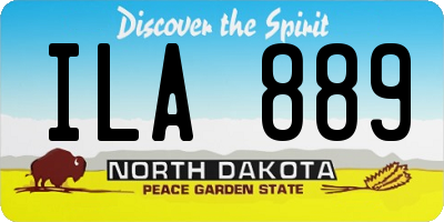 ND license plate ILA889