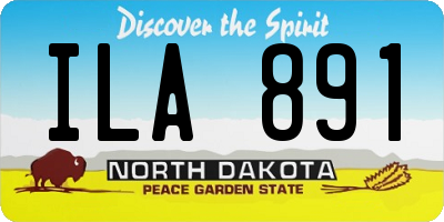 ND license plate ILA891