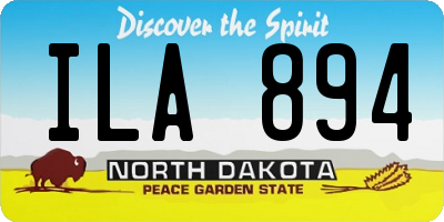 ND license plate ILA894