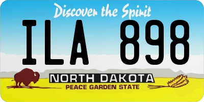 ND license plate ILA898