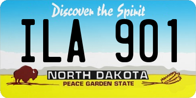 ND license plate ILA901