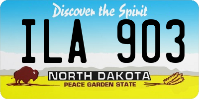 ND license plate ILA903