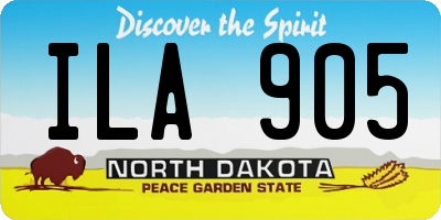ND license plate ILA905