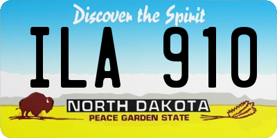 ND license plate ILA910