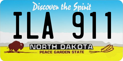 ND license plate ILA911