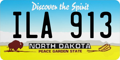 ND license plate ILA913