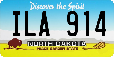 ND license plate ILA914