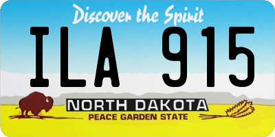 ND license plate ILA915